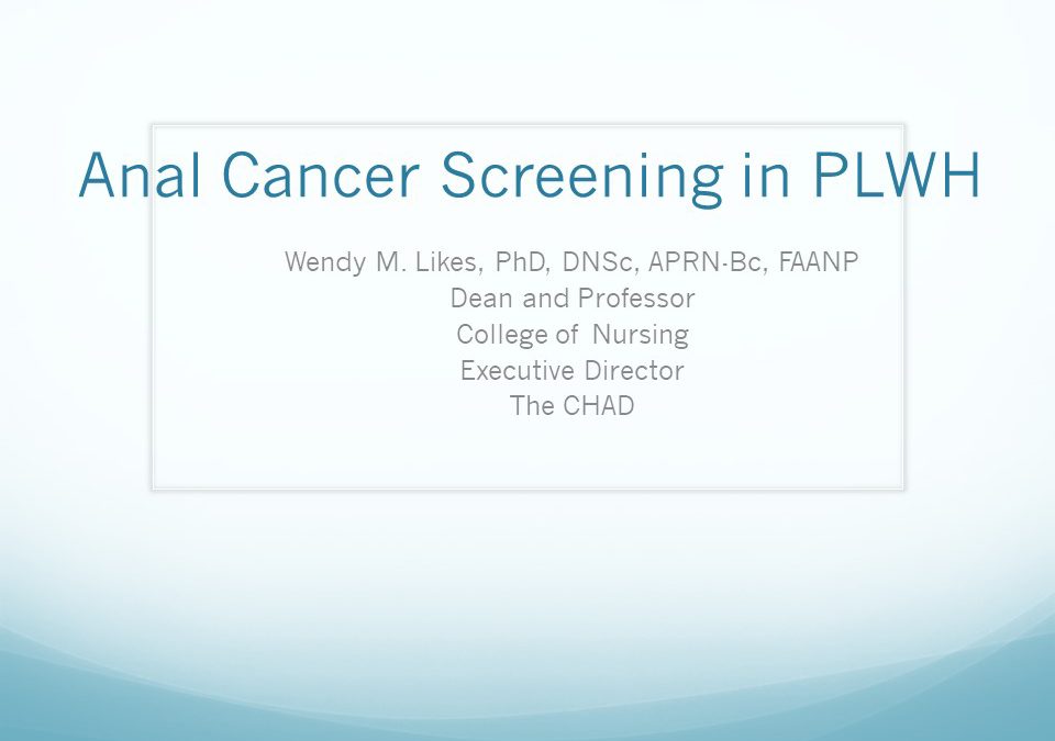 Webinar: Anal Cancer Screening for PLWH