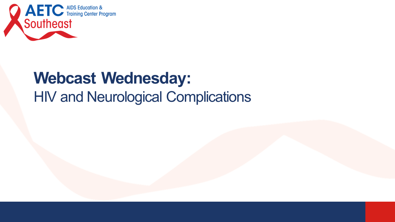 HIV and Neurological Complications Title Slide