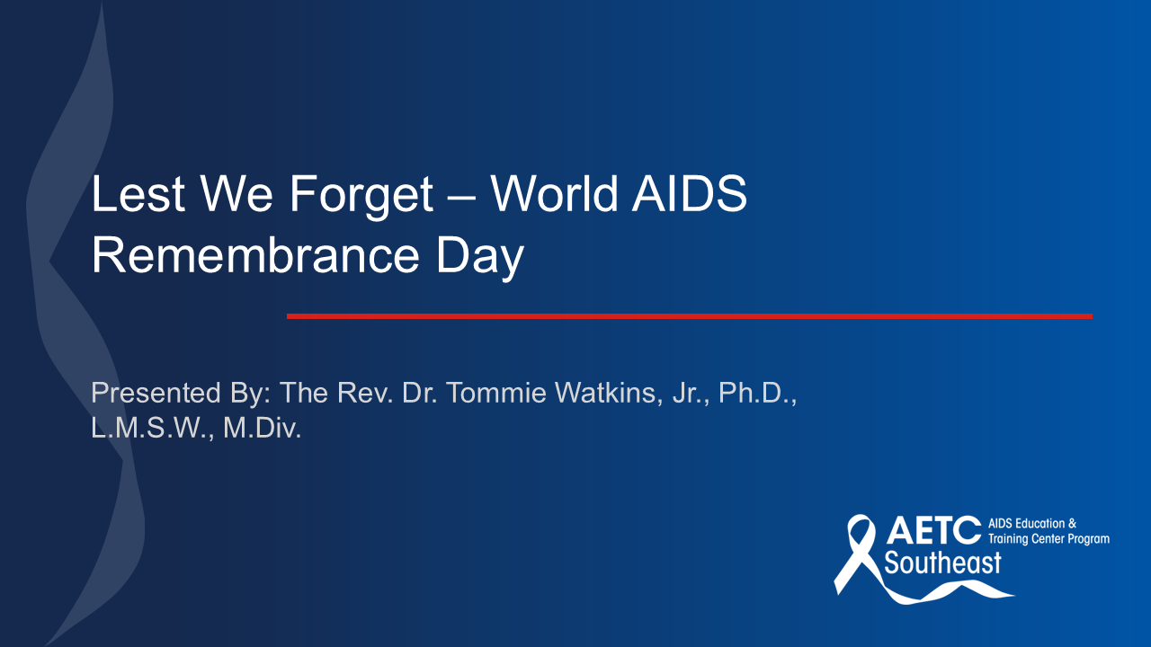 Lest We Forget World AIDS Day Remembrance Title Slide