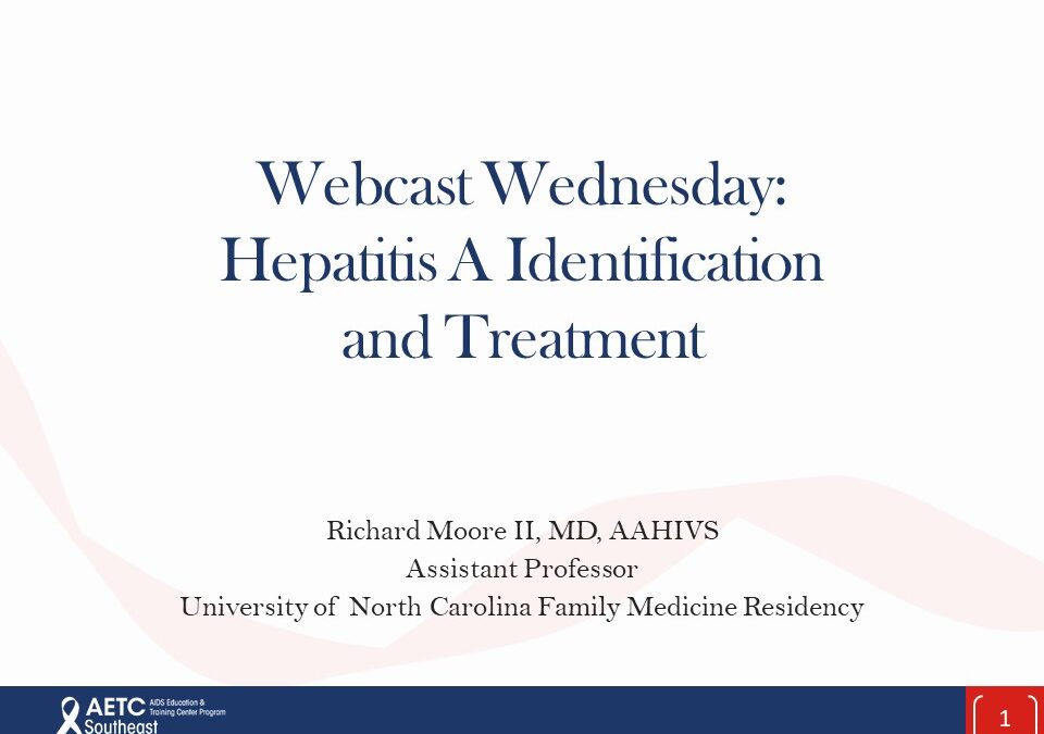 20191002 – Hepatitis A Identification and Treatment Title Slide